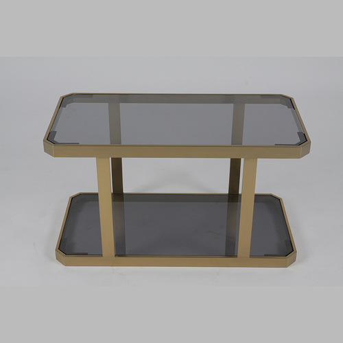 RCT-1220 Estilo nórdico tampo de vidro temperado quadrado base de aço inoxidável dourado mesa de centro mesa de centro RCT-1220 Estilo nórdico tampo de vidro temperado quadrado base de aço inoxidável dourado mesa de centro mesa de centro