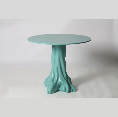 RDT-1234 Design Exclusivo Base em Forma de Árvore Verde Tampo redondo Mesa de jantar com material de resina RDT-1234 Design Exclusivo Base em Forma de Árvore Verde Tampo redondo Mesa de jantar com material de resina