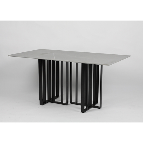 RDT-2122 Atacado High End Exclusivo Mármore Cinza Topo Retangular Moderno Mesa de Jantar Com Base de Aço Inoxidável Preto Mate RDT-2122 Atacado High End Exclusivo Mármore Cinza Topo Retangular Moderno Mesa de Jantar Com Base de Aço Inoxidável Preto Mate